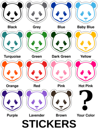 Simple Panda Face Stickers